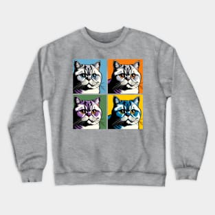 British Shorthair Pop Art- Cat Lovers Crewneck Sweatshirt